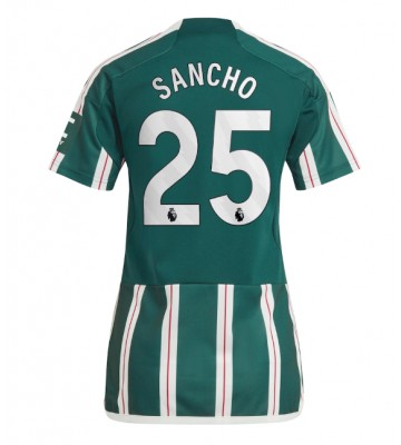 Manchester United Jadon Sancho #25 Replika Udebanetrøje Dame 2023-24 Kortærmet
